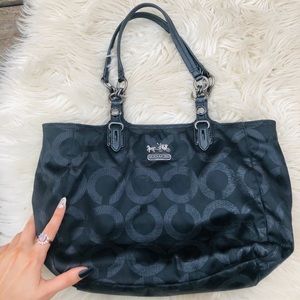 Coach Cloth Black Handbag